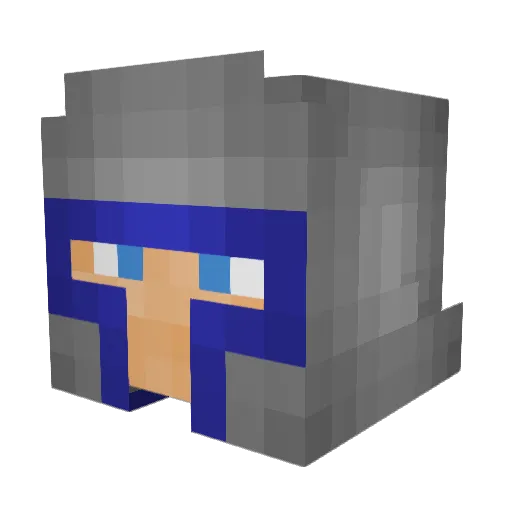 Nefliax Minecraft avatar head, 3D render