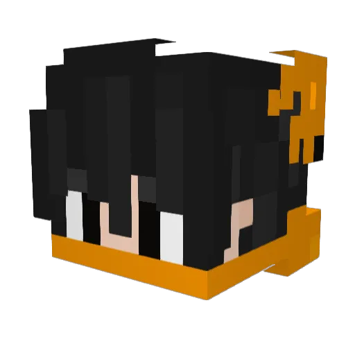 Nefosian Minecraft avatar head, 3D render