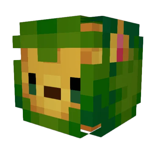 Nefr1t Minecraft avatar head, 3D render