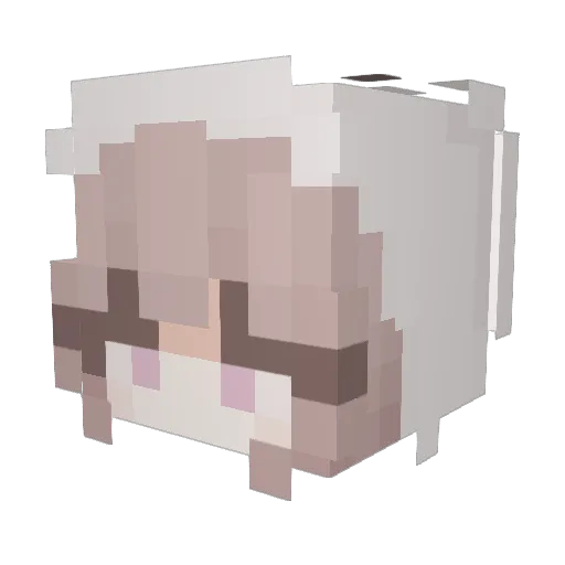 Nefriya72 Minecraft avatar head, 3D render
