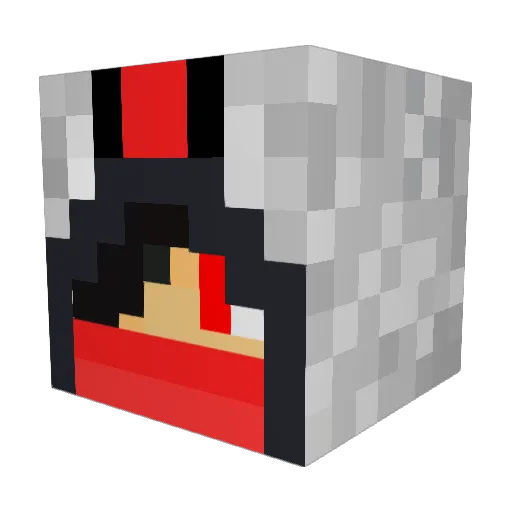 Nefx01 Minecraft avatar head, 3D render