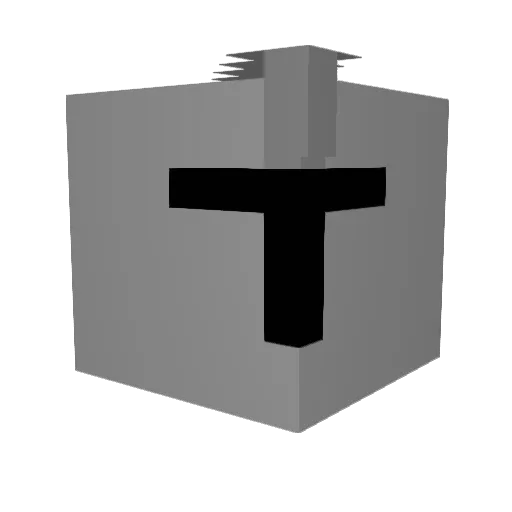 Negakari Minecraft avatar head, 3D render