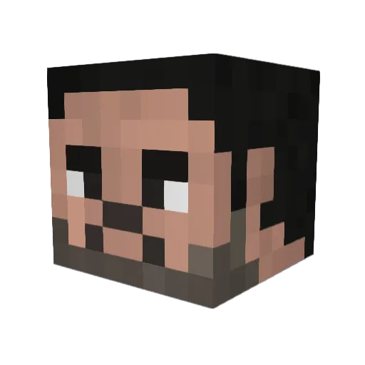 Negan1234 Minecraft avatar head, 3D render