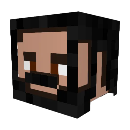 Negan91 Minecraft avatar head, 3D render