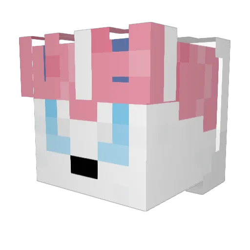 NeganMinty Minecraft avatar head, 3D render