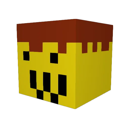 Negative0Xiiro Minecraft avatar head, 3D render