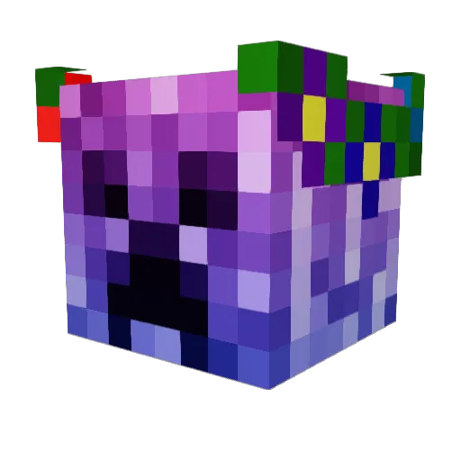 NegativeDarkness Minecraft avatar head, 3D render