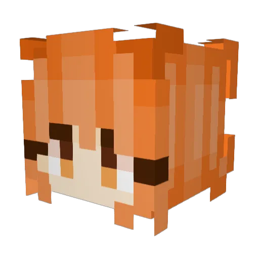 NegativePotatoes Minecraft avatar head, 3D render