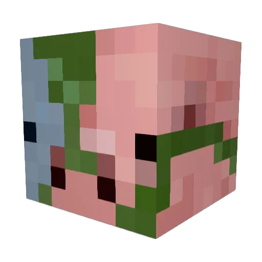 Negativmann Minecraft avatar head, 3D render