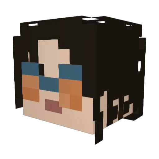 Negato72 Minecraft avatar head, 3D render