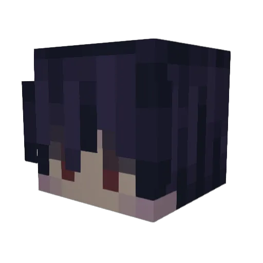 Negetivity Minecraft avatar head, 3D render