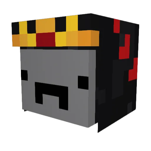 Neggety Minecraft avatar head, 3D render
