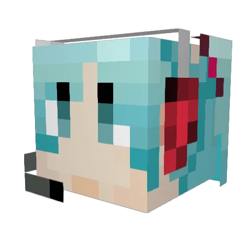 Negilarious Minecraft avatar head, 3D render