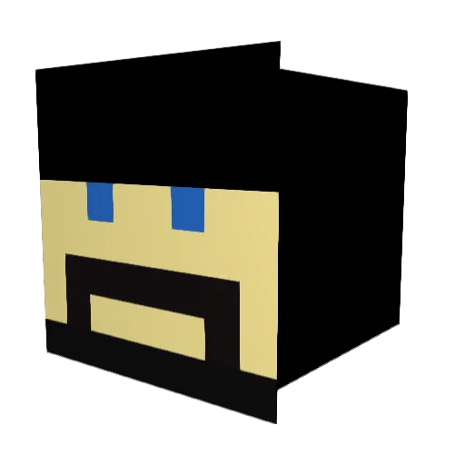 Neglan Minecraft avatar head, 3D render