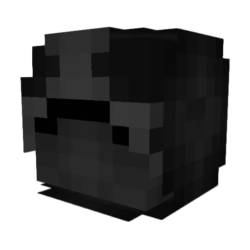 Neglected_ Minecraft avatar head, 3D render