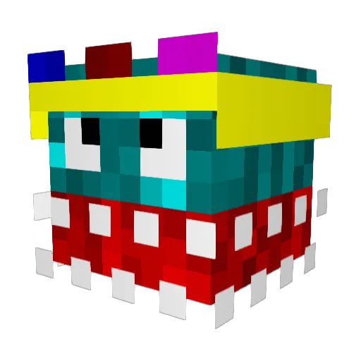 Negli200 Minecraft avatar head, 3D render