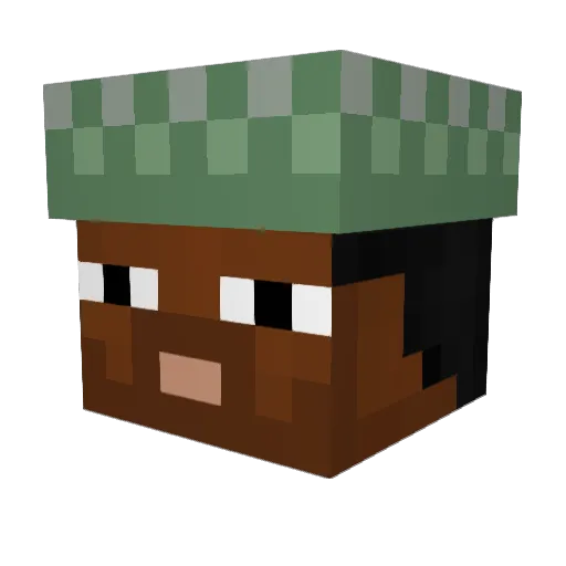 NegoVitinho Minecraft avatar head, 3D render