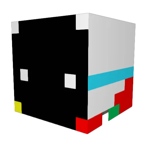 Negod001 Minecraft avatar head, 3D render