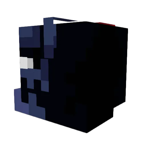 Negr026 Minecraft avatar head, 3D render