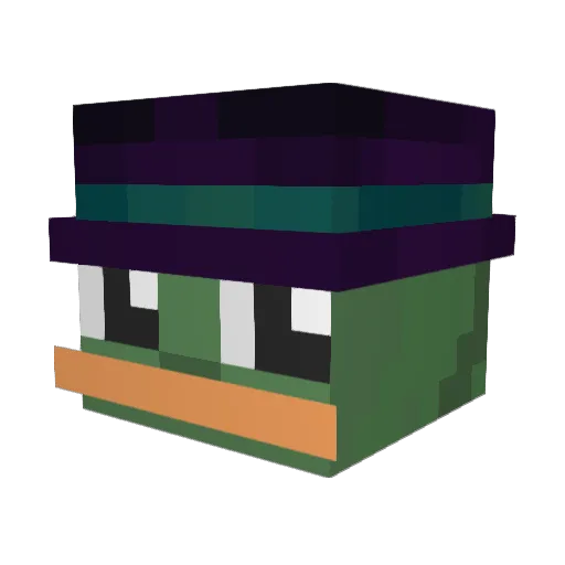 Negr0Roberto Minecraft avatar head, 3D render