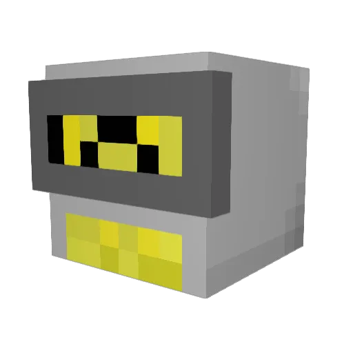 Negrohl Minecraft avatar head, 3D render