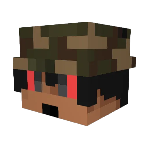 NeguinhoDoCorte Minecraft avatar head, 3D render