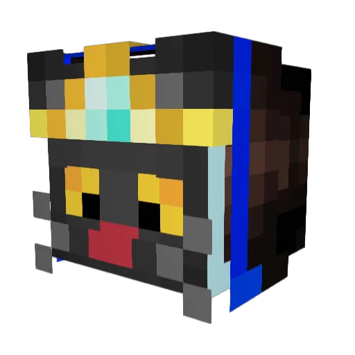 Negumi Minecraft avatar head, 3D render