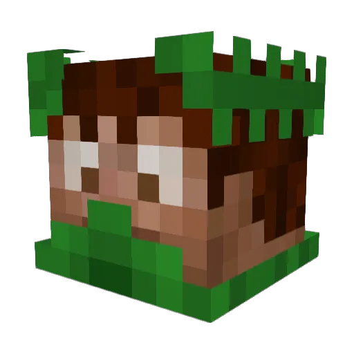 Negums Minecraft avatar head, 3D render
