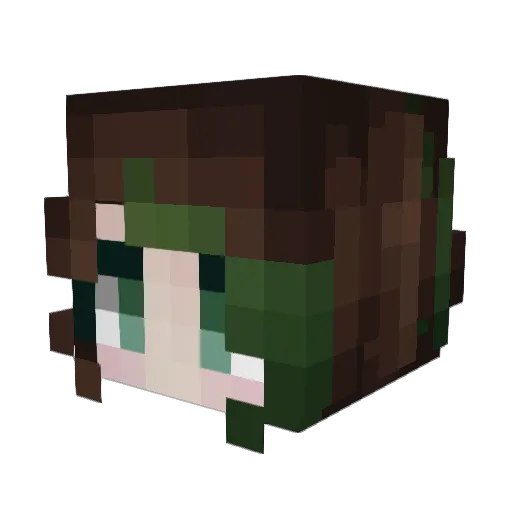 Neheon Minecraft avatar head, 3D render