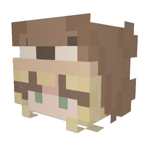 NehirFeu Minecraft avatar head, 3D render
