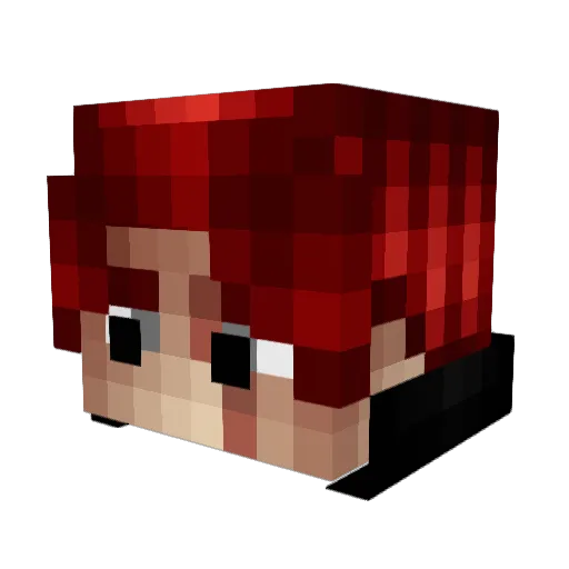 Nehooo Minecraft avatar head, 3D render