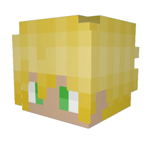 Nehorayy Minecraft avatar head, 3D render