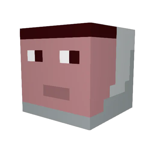 Nehses Minecraft avatar head, 3D render