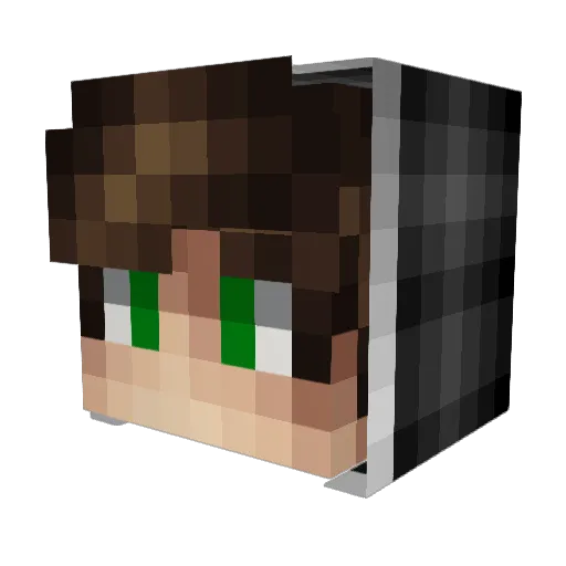 Nehta Minecraft avatar head, 3D render