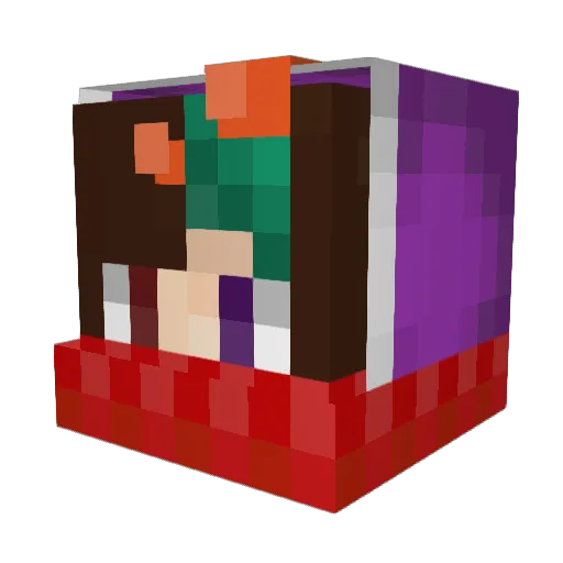 Nehueng Minecraft avatar head, 3D render