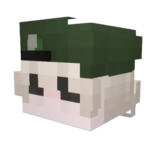 Nehuz Minecraft avatar head, 3D render