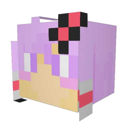 Neibisu Minecraft avatar head, 3D render
