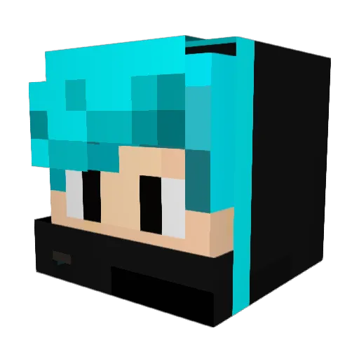 Neidsch Minecraft avatar head, 3D render