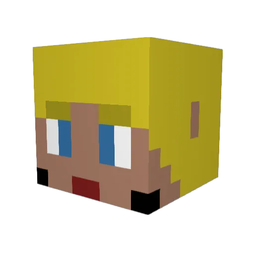 Neifnad Minecraft avatar head, 3D render