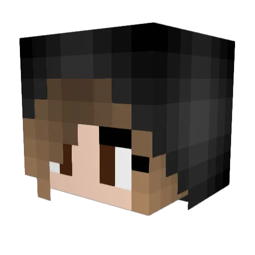 Neihda Minecraft avatar head, 3D render