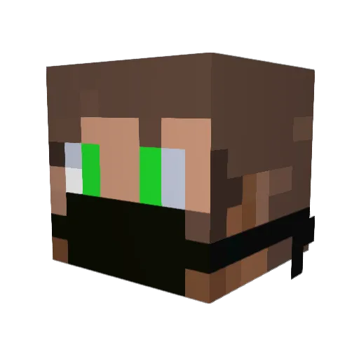 Neikbeik Minecraft avatar head, 3D render
