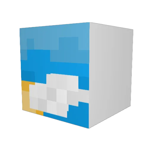 NeilAbel Minecraft avatar head, 3D render