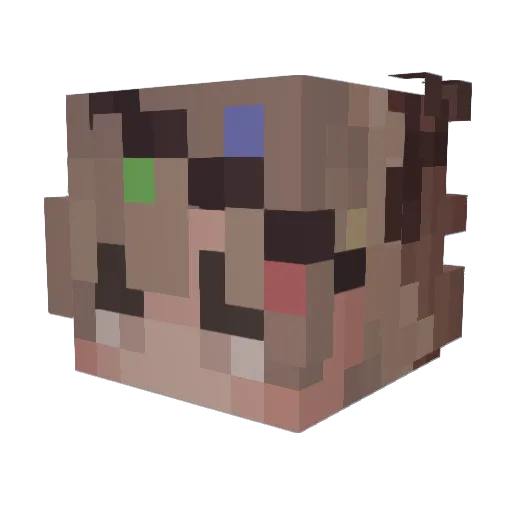 NeilConZ Minecraft avatar head, 3D render