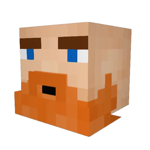 Neil_Munro Minecraft avatar head, 3D render