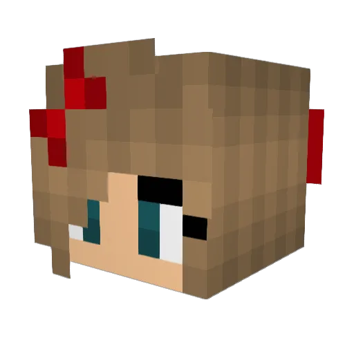 Neileee12 Minecraft avatar head, 3D render