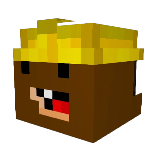 NeilsXT Minecraft avatar head, 3D render