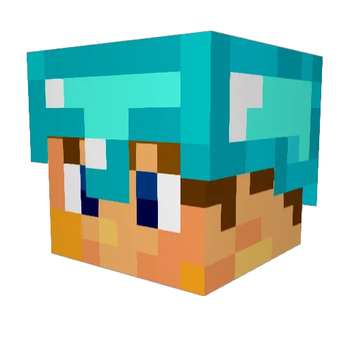 Neilzer_ Minecraft avatar head, 3D render