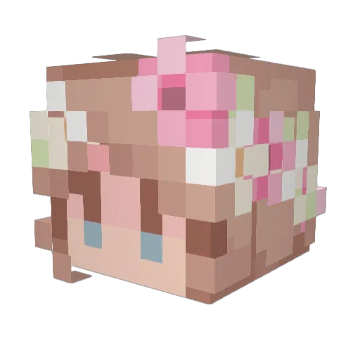 NeinhornC Minecraft avatar head, 3D render
