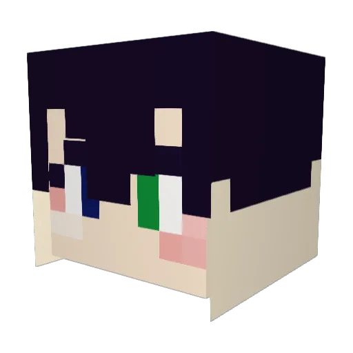 Neirado Minecraft avatar head, 3D render