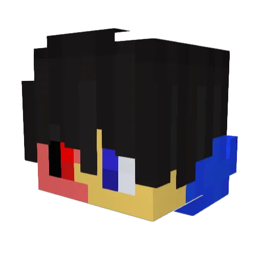 NeiruNauru Minecraft avatar head, 3D render